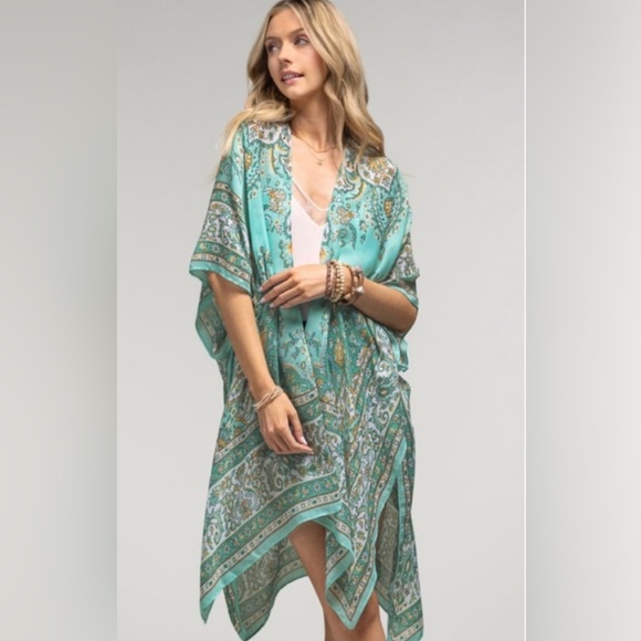 💼 Floral Lightweight Kimono ~ Floral Print ~ OSFM - Picture 4 of 12